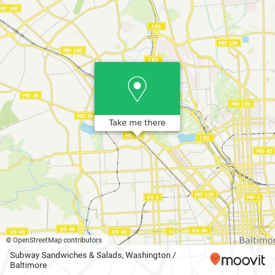 Subway Sandwiches & Salads map