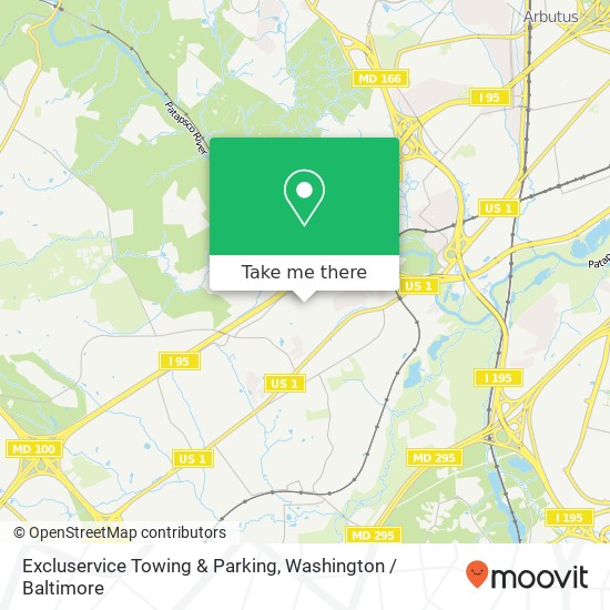 Mapa de Excluservice Towing & Parking