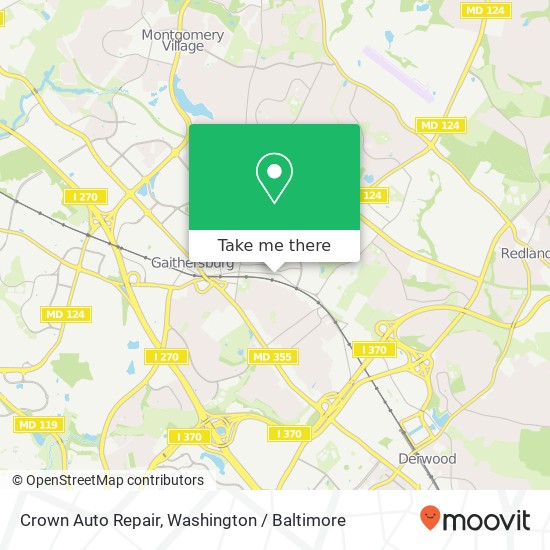 Mapa de Crown Auto Repair