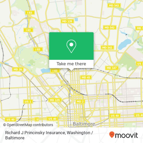 Mapa de Richard J Princinsky Insurance