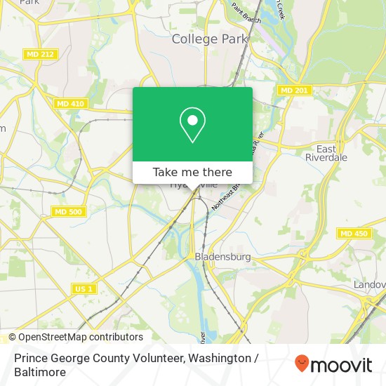 Mapa de Prince George County Volunteer