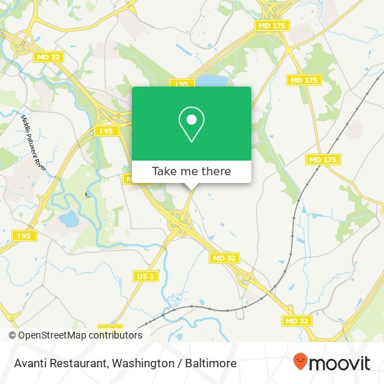 Mapa de Avanti Restaurant