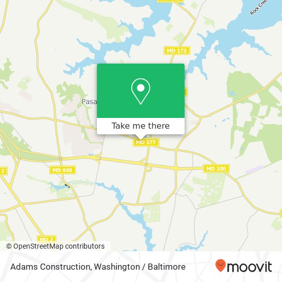 Adams Construction map