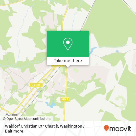 Waldorf Christian Ctr Church map
