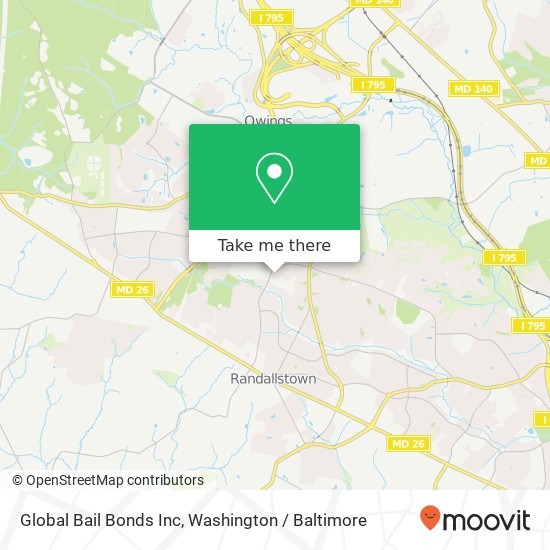 Mapa de Global Bail Bonds Inc