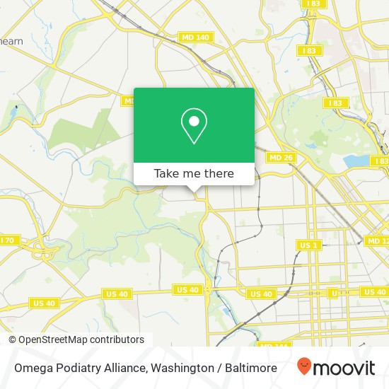 Omega Podiatry Alliance map