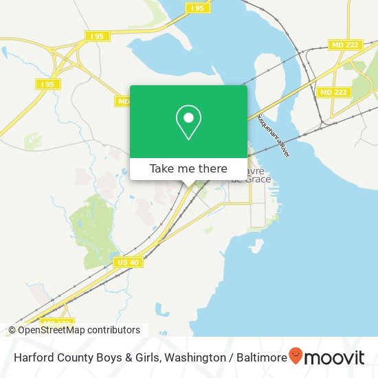 Mapa de Harford County Boys & Girls
