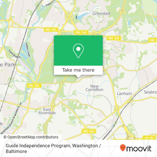 Guide Independence Program map