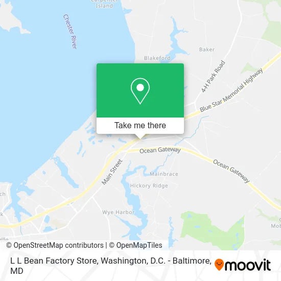 L L Bean Factory Store map