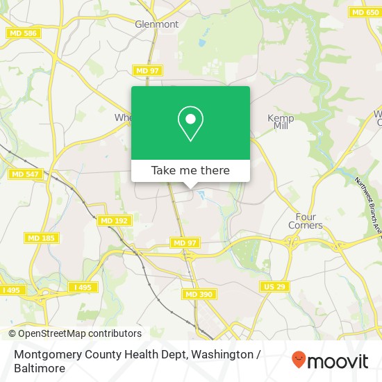 Montgomery County Health Dept map
