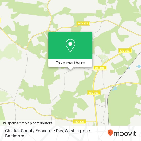 Charles County Economic Dev map