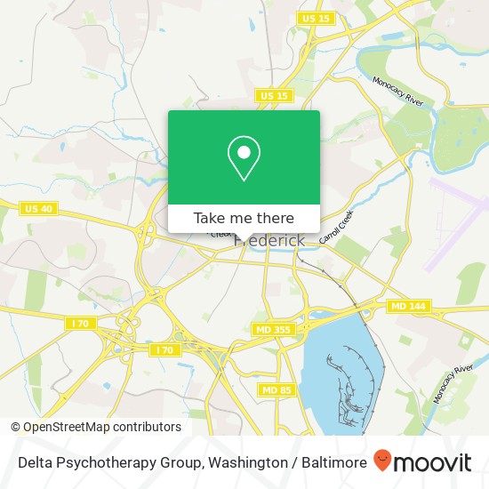 Delta Psychotherapy Group map