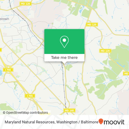 Mapa de Maryland Natural Resources
