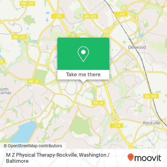 Mapa de M Z Physical Therapy-Rockville