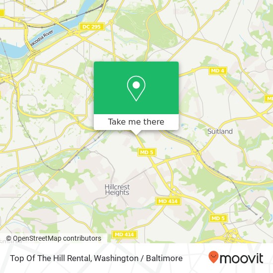 Top Of The Hill Rental map