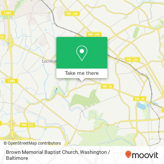 Brown Memorial Baptist Church map