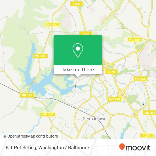 B T Pet Sitting map