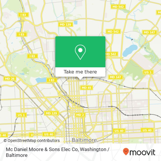 Mapa de Mc Daniel Moore & Sons Elec Co