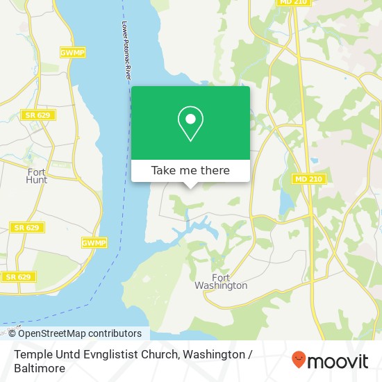 Mapa de Temple Untd Evnglistist Church