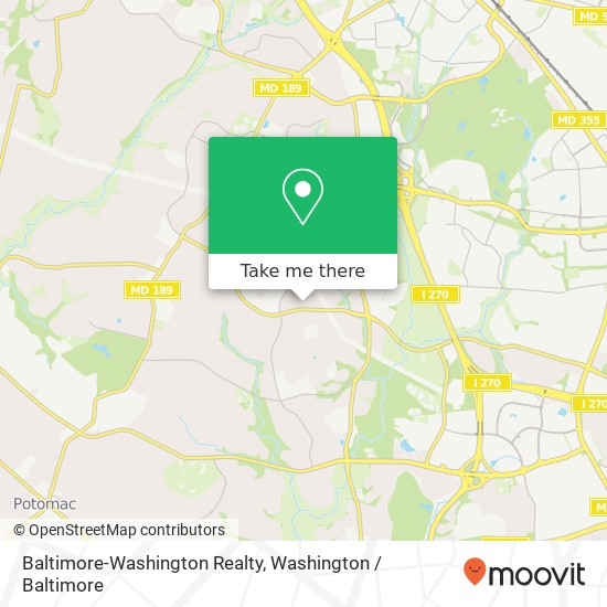 Baltimore-Washington Realty map