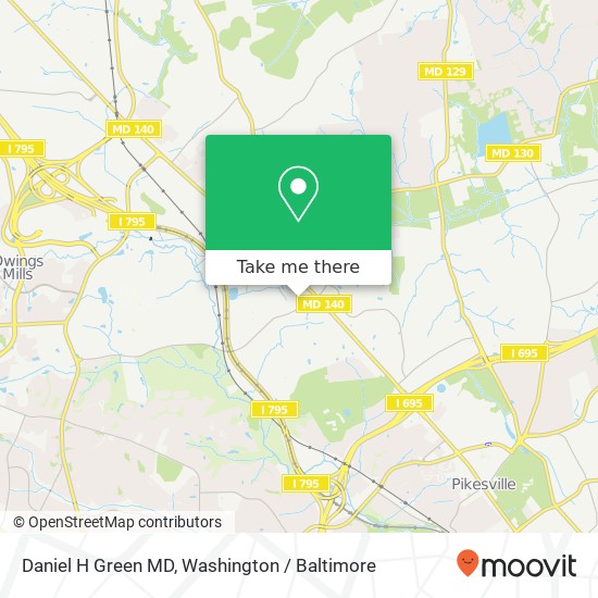 Daniel H Green MD map