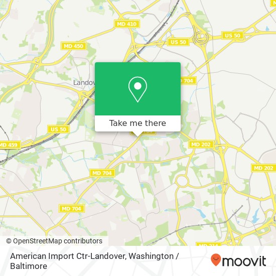 Mapa de American Import Ctr-Landover