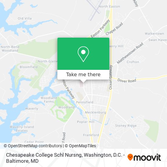 Mapa de Chesapeake College Schl Nursng