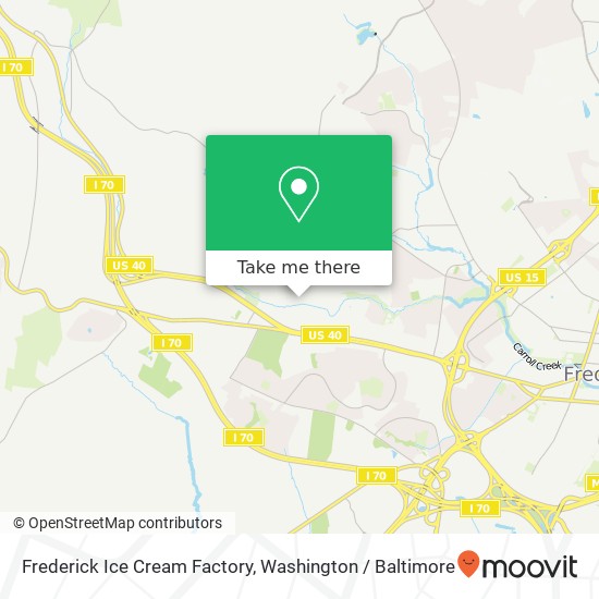 Mapa de Frederick Ice Cream Factory