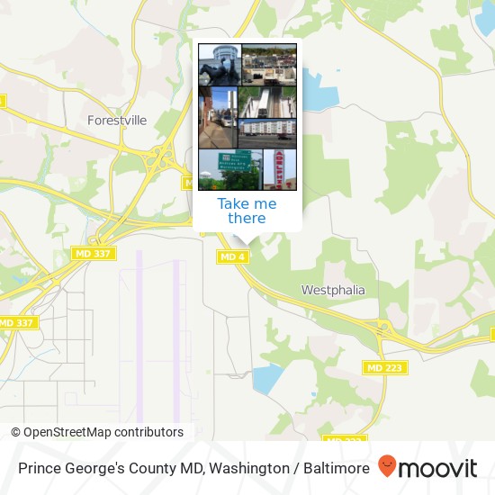 Prince George's County MD map