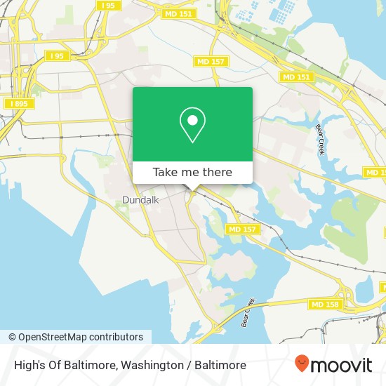 High's Of Baltimore map