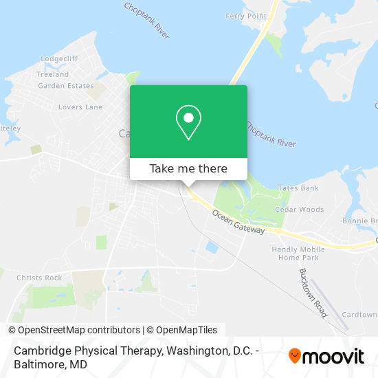 Cambridge Physical Therapy map