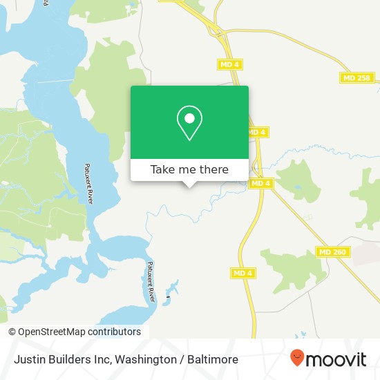 Justin Builders Inc map