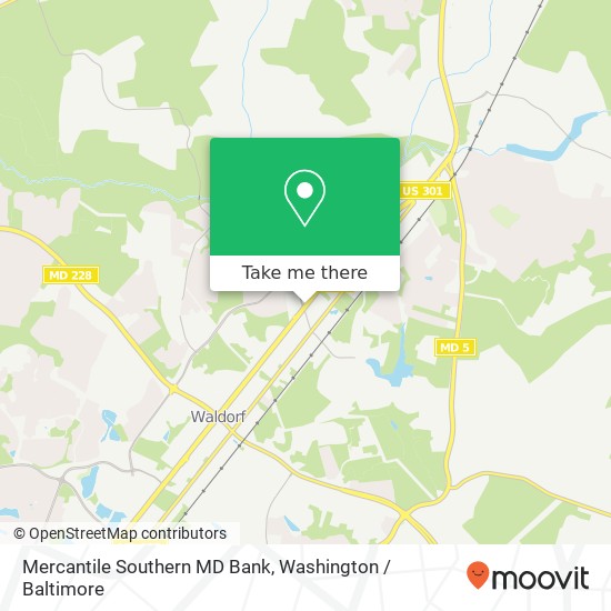 Mercantile Southern MD Bank map