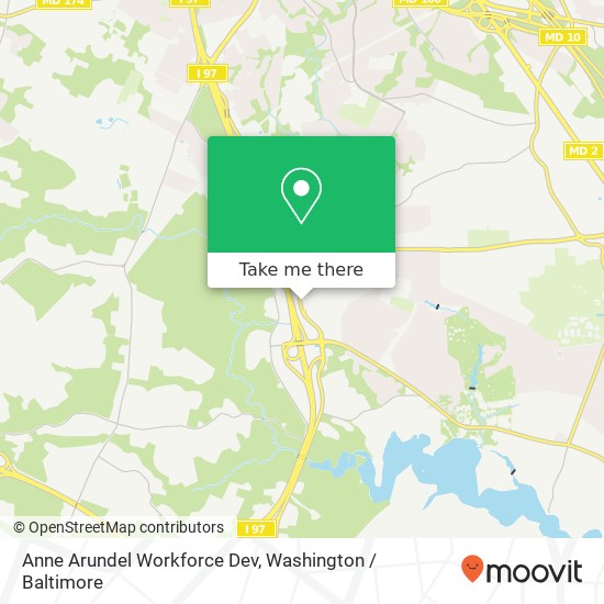 Mapa de Anne Arundel Workforce Dev