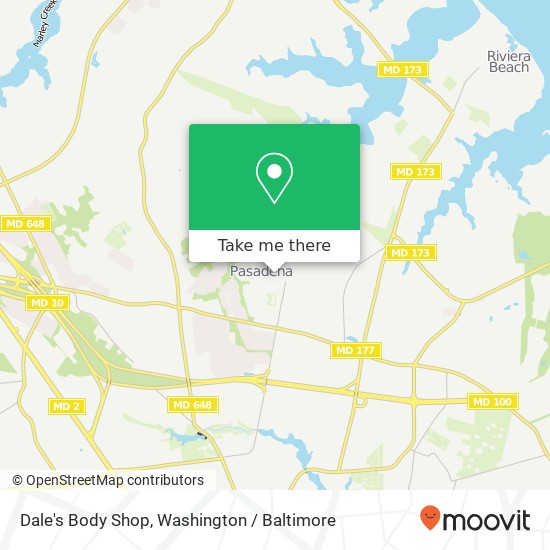 Dale's Body Shop map