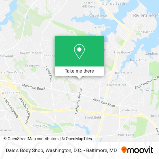 Dale's Body Shop map