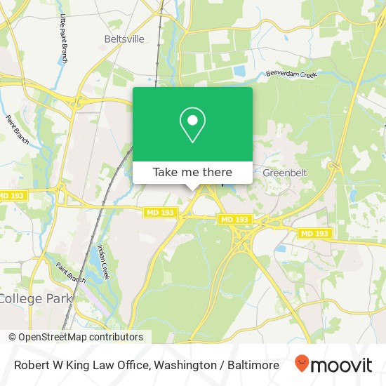 Robert W King Law Office map