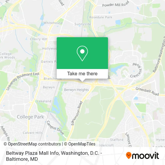 Beltway Plaza Mall Info map