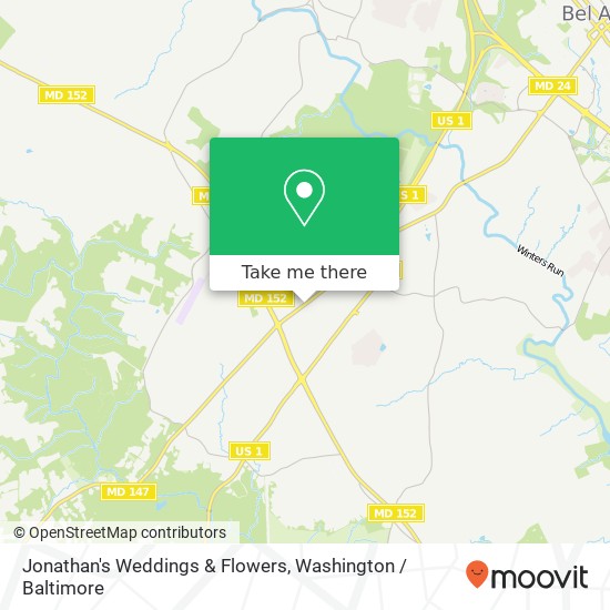 Jonathan's Weddings & Flowers map