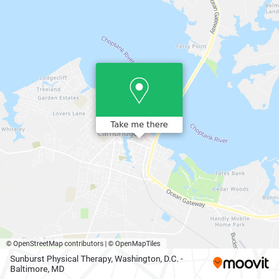 Mapa de Sunburst Physical Therapy