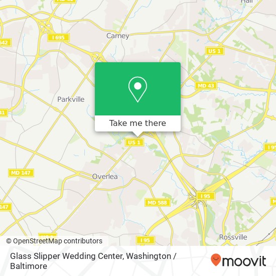 Mapa de Glass Slipper Wedding Center