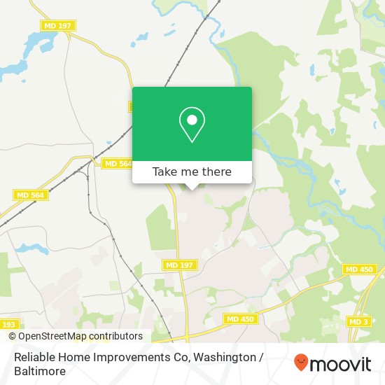 Mapa de Reliable Home Improvements Co