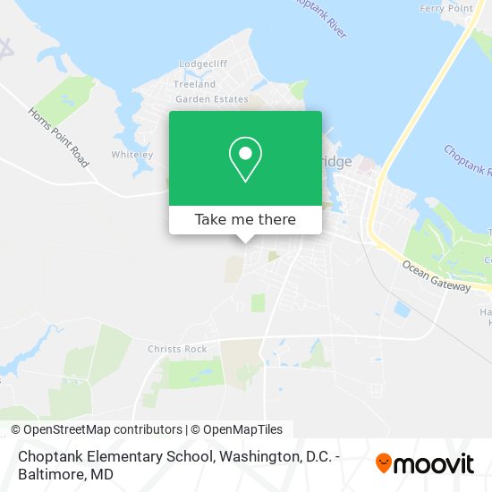 Choptank Elementary School map