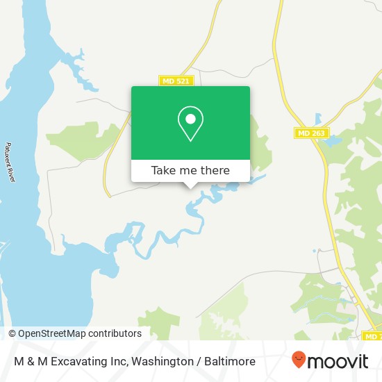 Mapa de M & M Excavating Inc