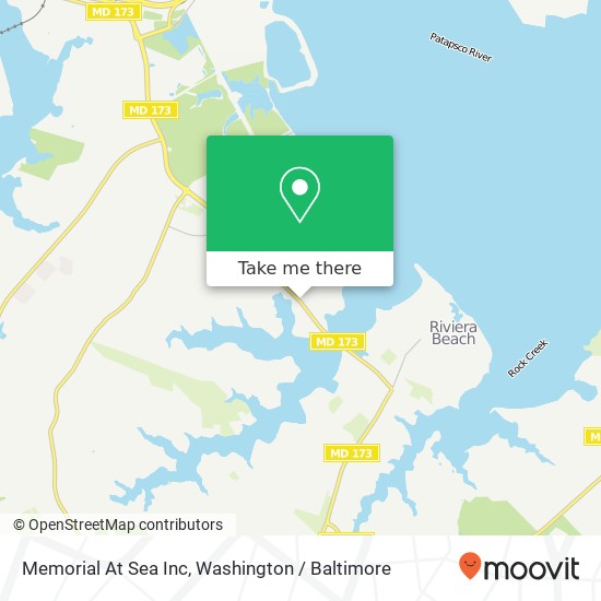 Memorial At Sea Inc map