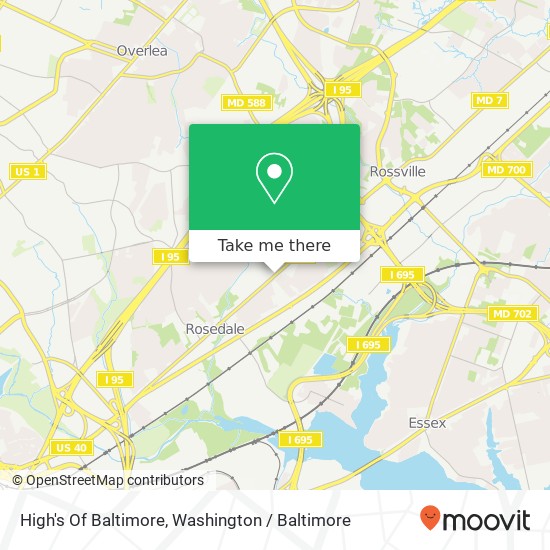 High's Of Baltimore map