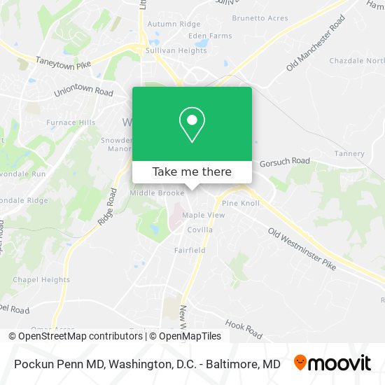 Pockun Penn MD map