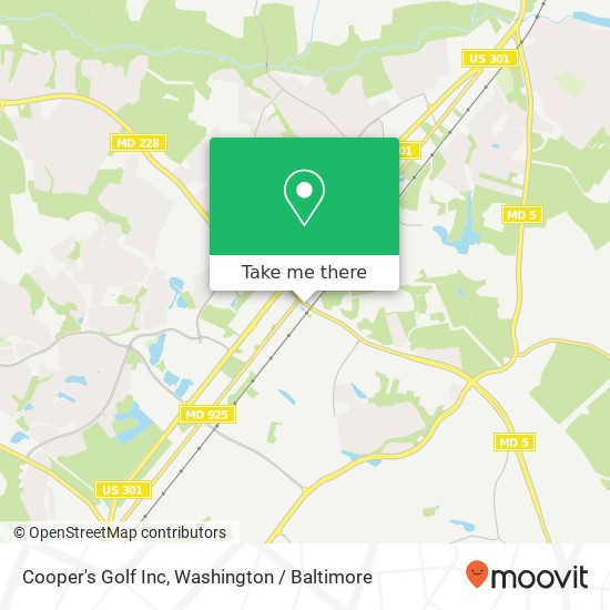 Cooper's Golf Inc map