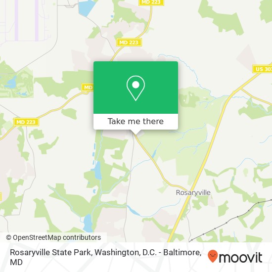 Rosaryville State Park map