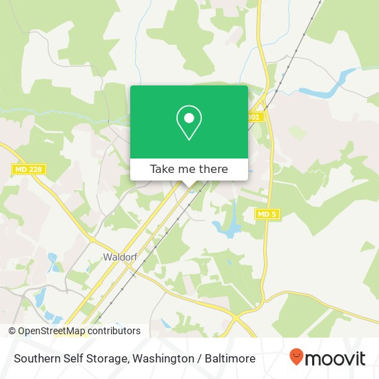 Southern Self Storage map